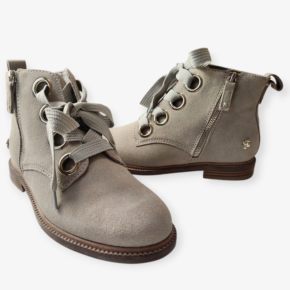 Kelsi Dagger Brooklyn Suede Lace-Up Lover Booties Size 6W